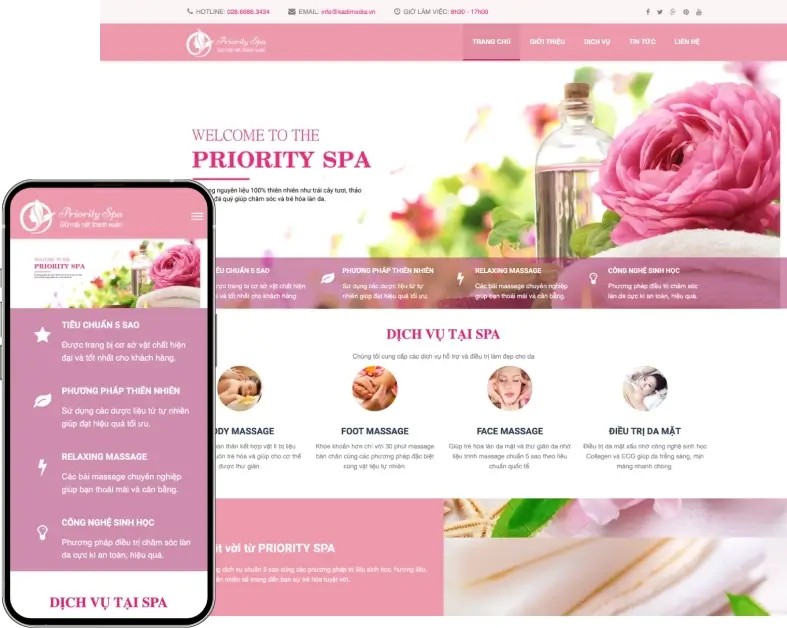 Đơn vị thiết kế website spa uy tín