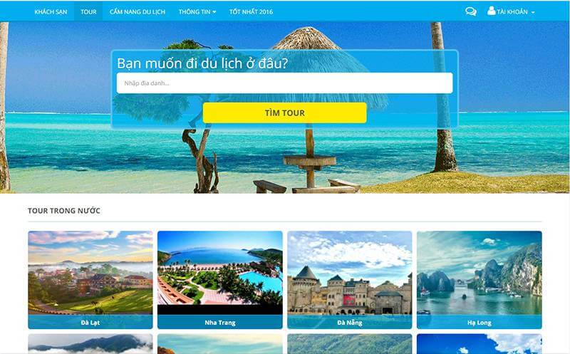 Website du lịch chuyên nghiệp cần có
