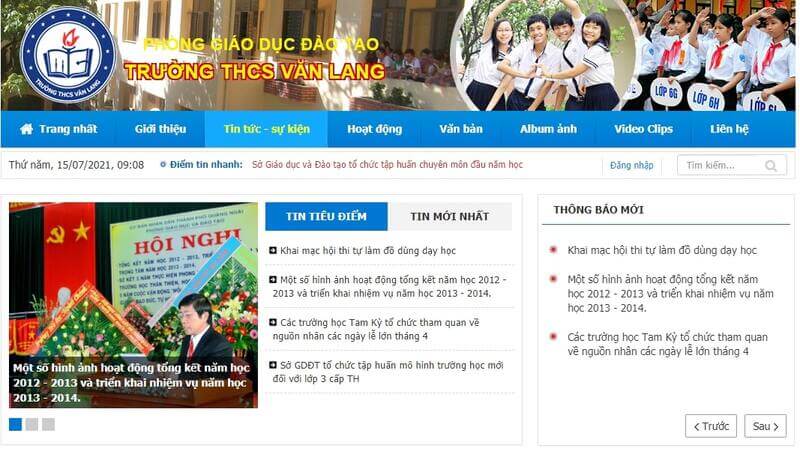 Bảng giá thiết kế website