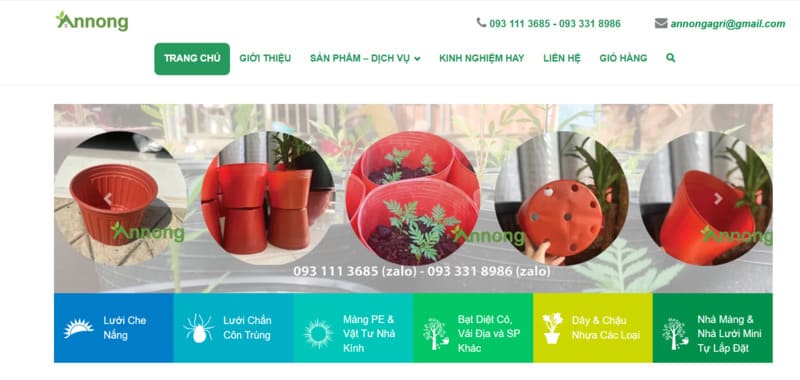 Banner web bán nông sản chuẩn SEO